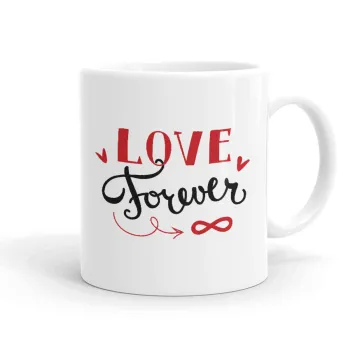 Love forever ∞, Ceramic coffee mug, 330ml
