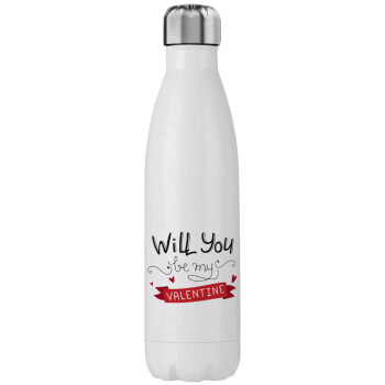 Will you be my Valentine???, Stainless steel, double-walled, 750ml