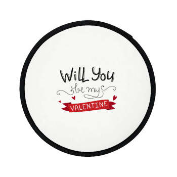 Will you be my Valentine???, Βεντάλια υφασμάτινη αναδιπλούμενη με θήκη (20cm)