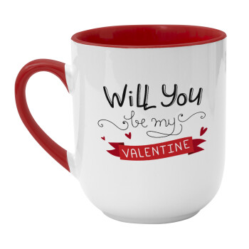 Will you be my Valentine???, Κούπα κεραμική tapered 260ml