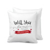 Will you be my Valentine???, Μαξιλάρι καναπέ 40x40cm περιέχεται το  γέμισμα