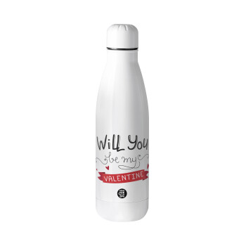 Will you be my Valentine???, Metal mug Stainless steel, 700ml