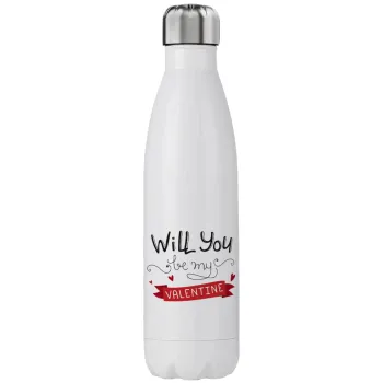 Will you be my Valentine???, Stainless steel, double-walled, 750ml