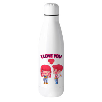 Couple, I love you, Metal mug thermos (Stainless steel), 500ml