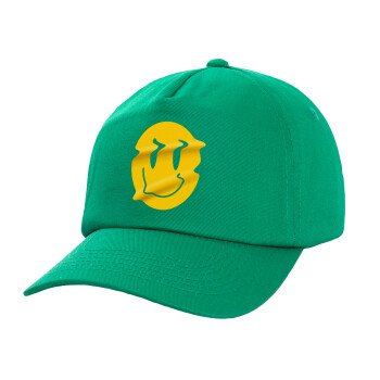 Smile avatar distrorted, Καπέλο παιδικό Baseball, 100% Βαμβακερό, Low profile, Πράσινο