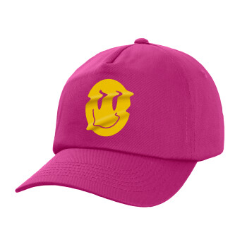 Smile avatar distrorted, Adult Baseball Cap, 100% Cotton, Purple (COTTON, ADULT, UNISEX, ONE SIZE)