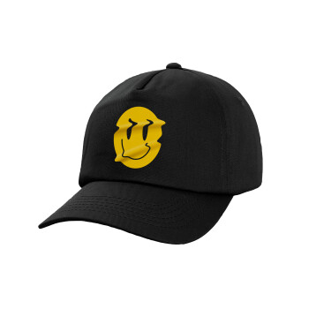 Smile avatar distrorted, Καπέλο Baseball, 100% Βαμβακερό, Low profile, Μαύρο