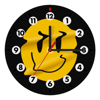Smile avatar distrorted, Wooden wall clock (20cm)