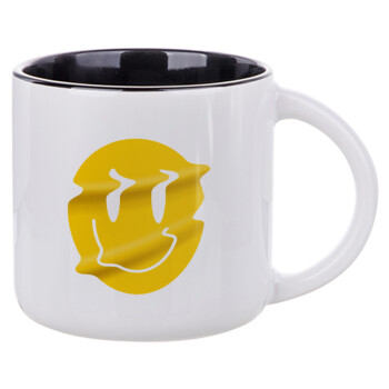 Smile avatar distrorted, Κούπα κεραμική 400ml Λευκή/Μαύρη