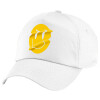 Children's Baseball Cap, 100% Cotton Twill, White (COTTON, CHILDREN'S, UNISEX, ONE SIZE)