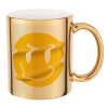 Mug ceramic, gold mirror, 330ml