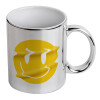 Mug ceramic, silver mirror, 330ml