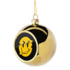 Golden Christmas tree ball ornament 8cm