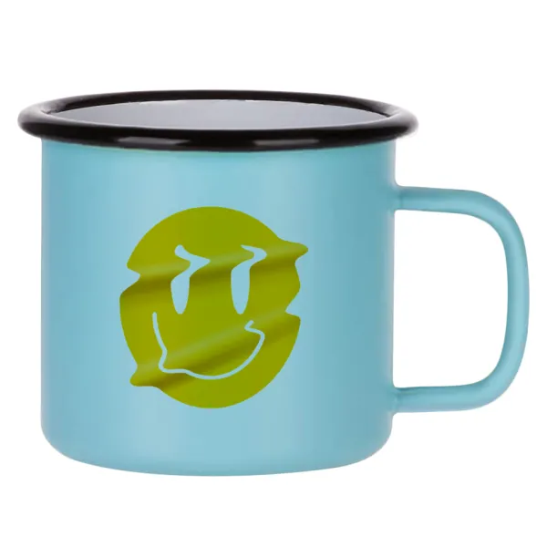 Smile avatar distrorted — Κούπα Μεταλλική εμαγιέ ΜΑΤ σιέλ 360ml