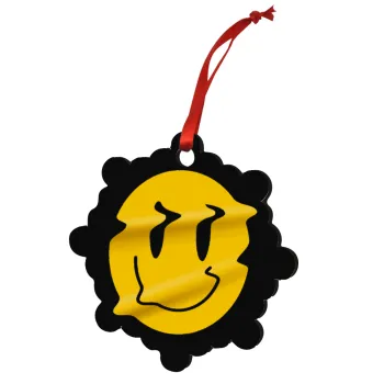 Smile avatar distrorted, Στολίδι Χριστουγεννιάτικο στολίδι snowflake ξύλινο 7.5cm