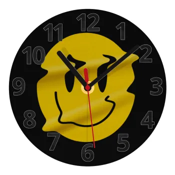 Smile avatar distrorted, Ρολόι τοίχου γυάλινο (20cm)