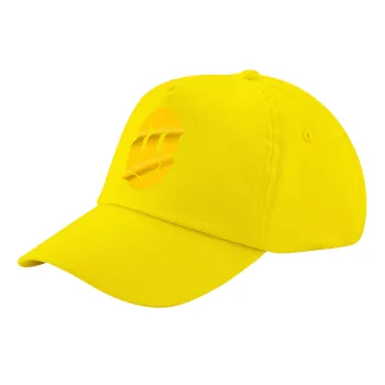 Smile avatar distrorted, Child's Baseball Cap, 100% Cotton Twill, Yellow (COTTON, CHILD, UNISEX, ONE SIZE)