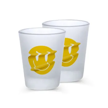 Smile avatar distrorted, Σφηνοπότηρα γυάλινα 45ml του πάγου (2 τεμάχια)