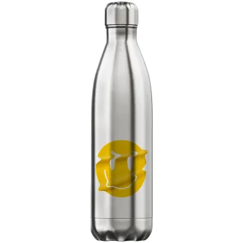 Smile avatar distrorted, Inox (Stainless steel) hot metal mug, double wall, 750ml