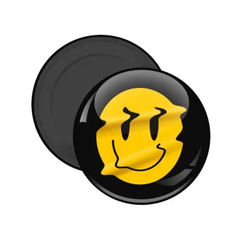 Smile avatar distrorted, Μαγνητάκι ψυγείου στρογγυλό διάστασης 5cm