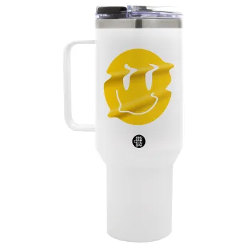 Smile avatar distrorted, Mega Tumbler με καπάκι, διπλού τοιχώματος (θερμό) 1,2L