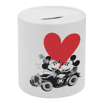 Mickey & Minnie love car, Κουμπαράς πορσελάνης με τάπα