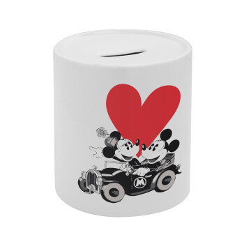 Mickey & Minnie love car, Κουμπαράς πορσελάνης με τάπα