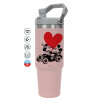 Pink color, 890ml (30oz) stainless Steel Tumbler with Handle