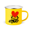 Yellow Enamel Metallic Cup 360ml