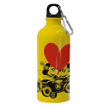 Mickey & Minnie love car, Water bottle 600ml