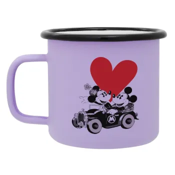 Mickey & Minnie love car, Κούπα Μεταλλική εμαγιέ ΜΑΤ Light Pastel Purple 360ml
