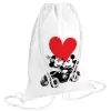 Backpack pouch GYMBAG white (28x40cm)