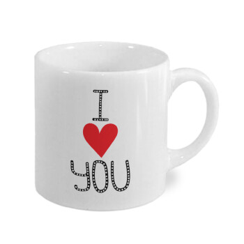I Love You small dots, Κουπάκι κεραμικό, για espresso 150ml