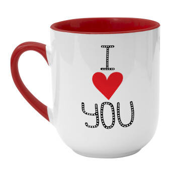 I Love You small dots, Κούπα κεραμική tapered 260ml