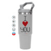 GREY color, 890ml (30oz) stainless Steel Tumbler with Handle