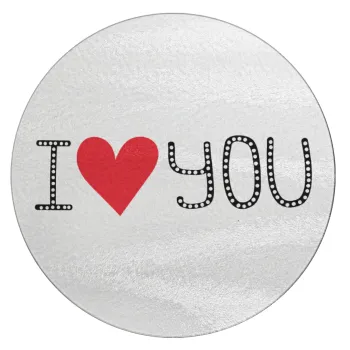 I Love You small dots, Επιφάνεια κοπής γυάλινη στρογγυλή (30cm)