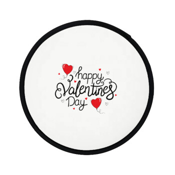 Happy Valentines Day!!!, Βεντάλια υφασμάτινη αναδιπλούμενη με θήκη (20cm)