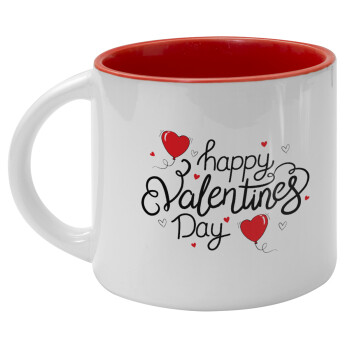 Happy Valentines Day!!!, Κούπα κεραμική 400ml Λευκή/Κόκκινη