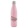 Μεταλλικό παγούρι θερμός Ροζ Ιριδίζον (Stainless steel), διπλού τοιχώματος, 500ml