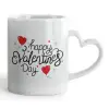 Mug heart handle, ceramic, 330ml
