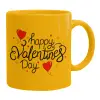 Ceramic coffee mug yellow, 330ml