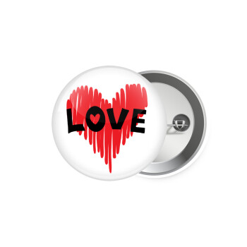 I Love You red heart, Κονκάρδα παραμάνα 5.9cm