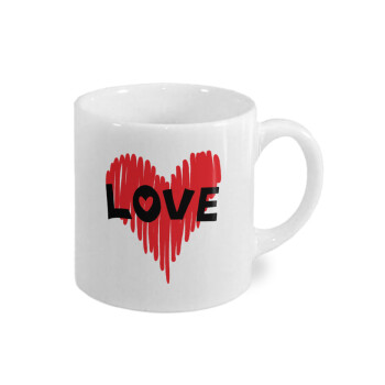I Love You red heart, Κουπάκι κεραμικό, για espresso 150ml