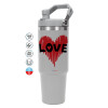 GREY color, 890ml (30oz) stainless Steel Tumbler with Handle