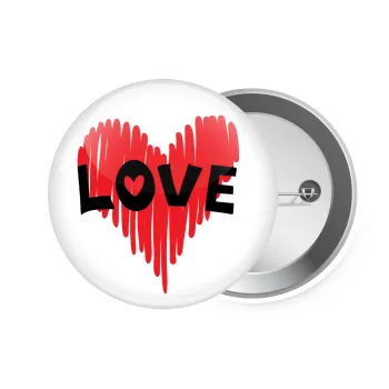 I Love You red heart, Κονκάρδα παραμάνα 7.5cm