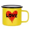 Metallic enamel MATT Yellow cup 360ml