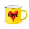 Yellow Enamel Metallic Cup 360ml