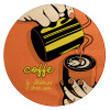 Coffe is always a good idea vintage poster, Επιφάνεια κοπής γυάλινη στρογγυλή (30cm)