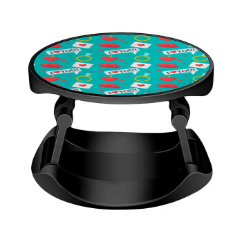 I Love You hearts rings & kiss pattern, Phone Holders Stand  Stand Βάση Στήριξης Κινητού στο Χέρι