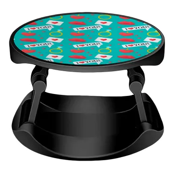 I Love You hearts rings & kiss pattern, Phone Holders Stand  Stand Hand-held Mobile Phone Holder